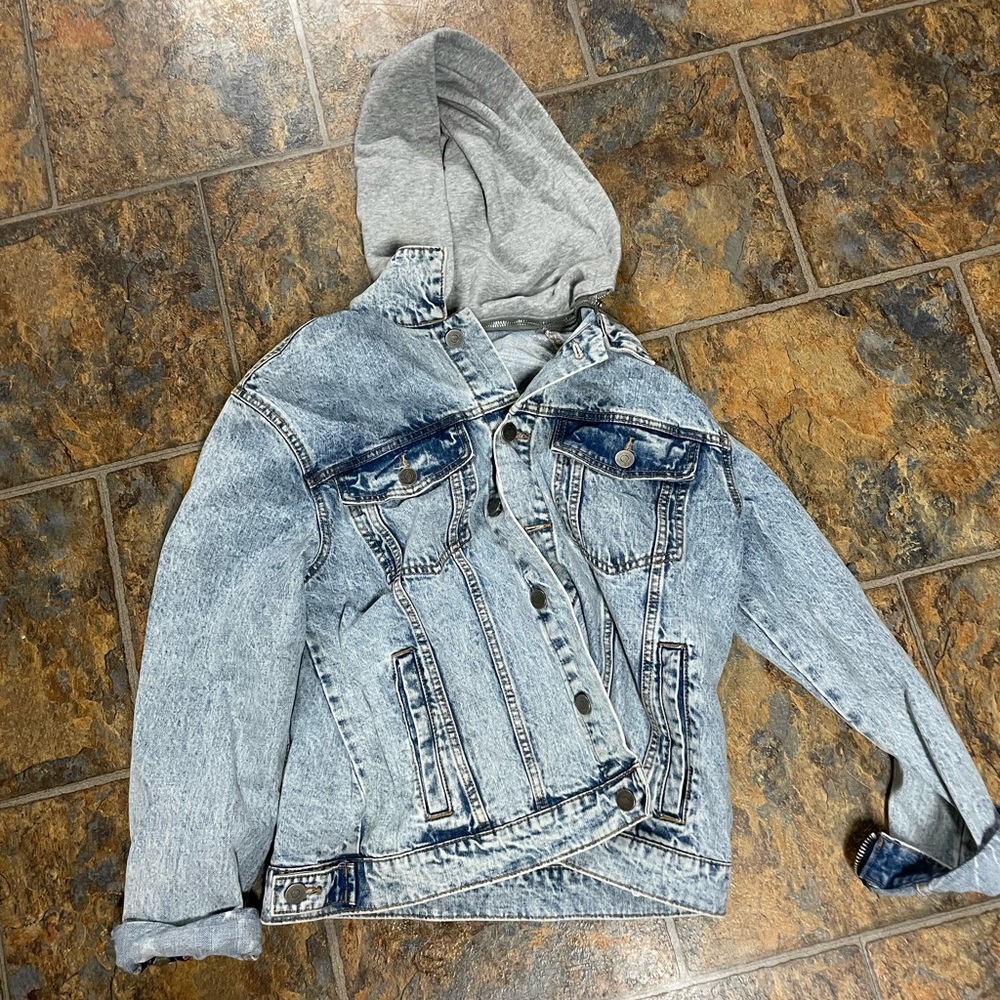 Mens pacsun jean jacket. Hoodie. Retro